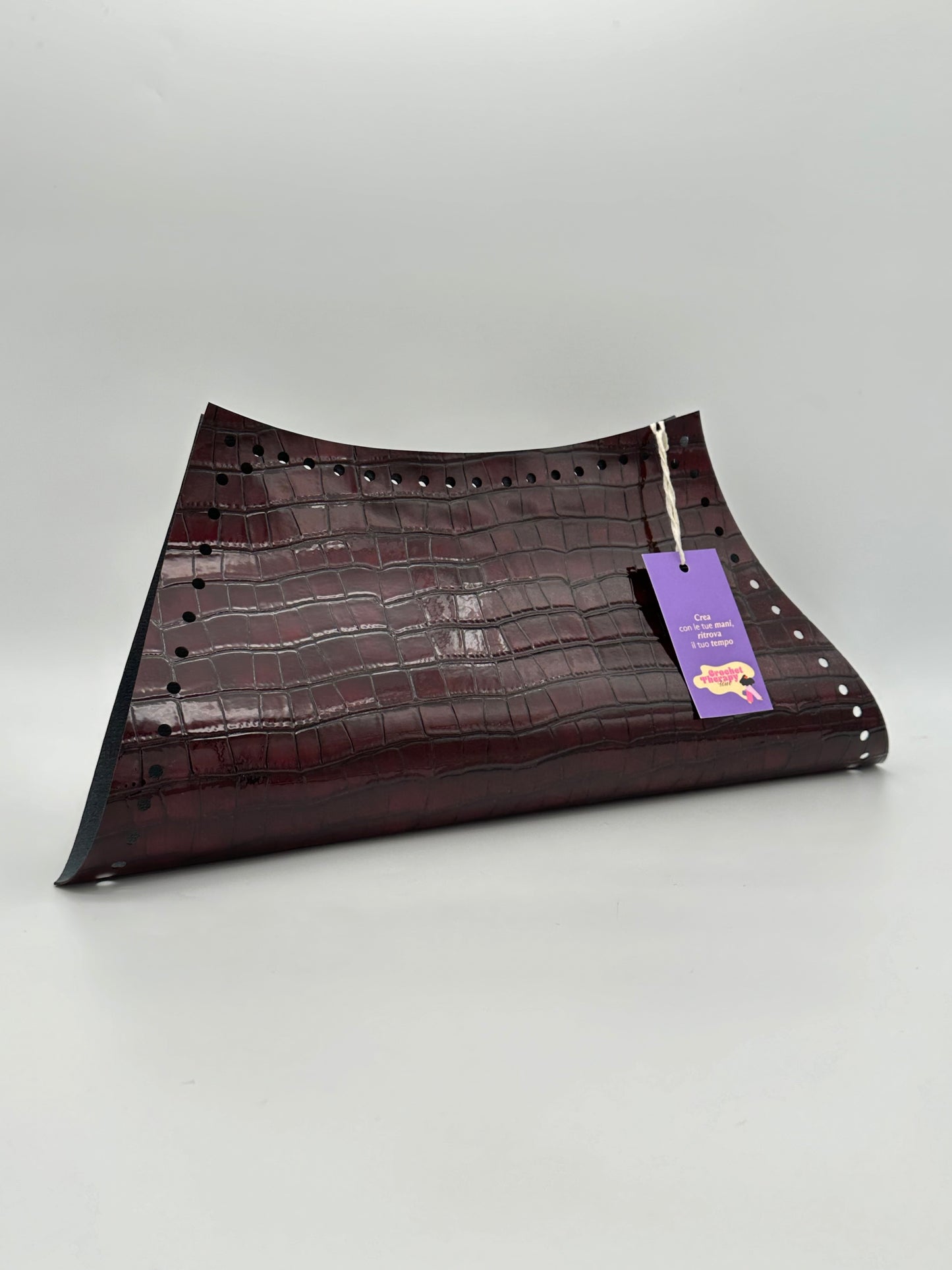 Coccodrillo Rosso Scuro Vernice - Unica Eco Bag