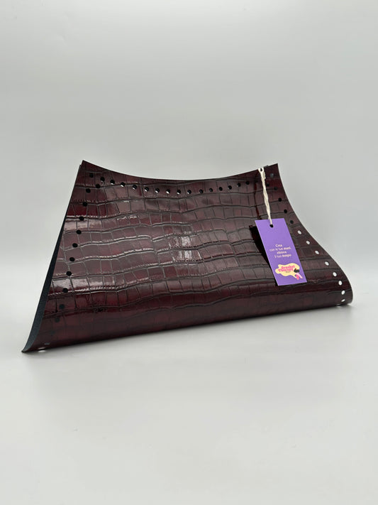 Coccodrillo Rosso Scuro Vernice - Unica Eco Bag